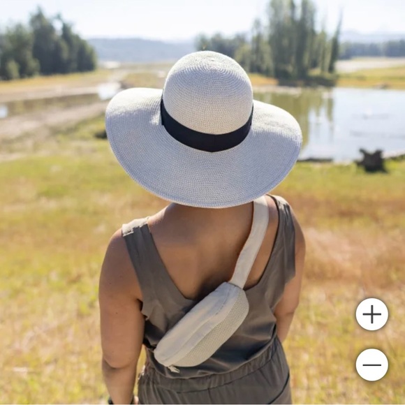 Solar Escape Chic Cream and Black Wide-Brimmed Sun Hat - Picture 8 of 8